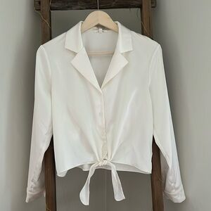 White Silk Blouse